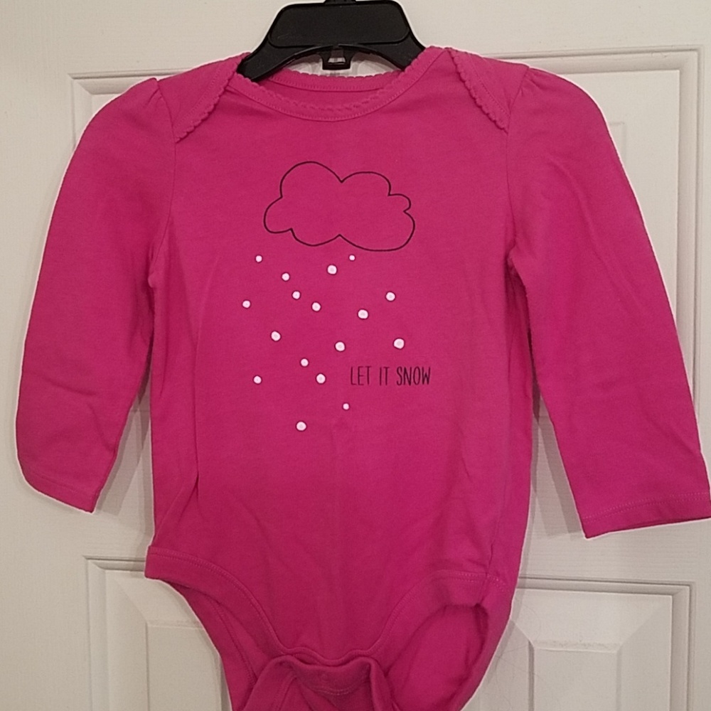 Baby Gap long-sleeved "Let it snow" onesie